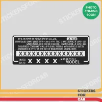 Honda CN250 Motorcycle VIN ID Custom Decal Sticker