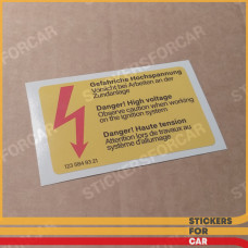 Mercedes-Benz DANGER! High Voltage Sticker A1235849321