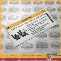 Mercedes-Benz Sun Visor Airs Bag Warning Sticker Decal 2218171220