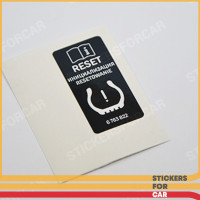 BMW Tyre Pressure Reset Warning Label 6763822
