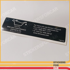 BMW Synthetic Oil Label Sticker 7502054