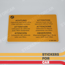 BMW Air Filter Cover Sticker Decal in E38 - 8368684