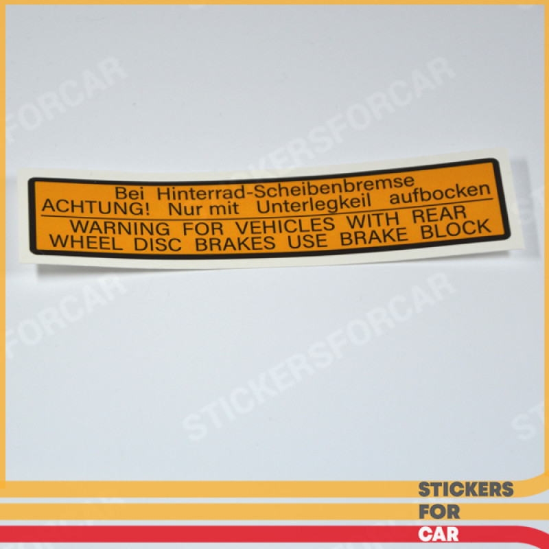 BMW Car Bilstein Jack Sticker Label