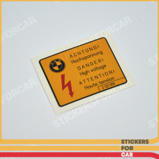 BMW High Voltage Yellow Sticker Achtung Aufkleber 2121919
