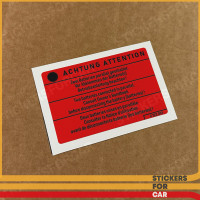 Battery Warning Sticker 2122013