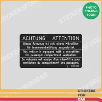 BMW Achtung Attention Label Sticker 2122192