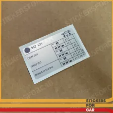 BMW E31 850 CSi Tire pressure sticker Decal Reifendruck Aufkleber 2122243