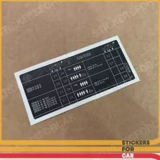 BMW E39 528D 530D Europe Tire Pressure Label Sticker - 2122506G