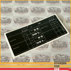 BMW E39 M5 Europe Tire Pressure Label Sticker Decal - 2228858C