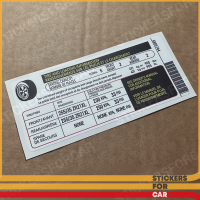 BMW Tire Pressure Stickers Quality replica ! 6885744