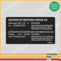 BMW Air Conditioner Label Sticker 6985512