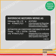 BMW Air Conditioner Label Sticker 6985512