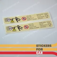 BMW "XENON ATTENTION" STICKER - 71237248266 7248266