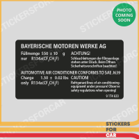 BMW Air Conditioner Label Sticker 9174633