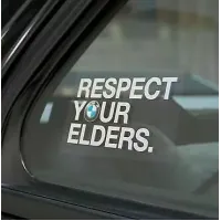 BMW Respect Your Elders Decal
