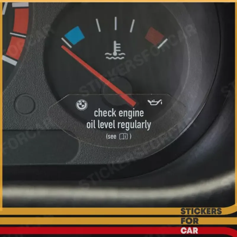 BMW Speedometer M3 E36 USA Gasoline 91 AKI, Oil Level Stickers