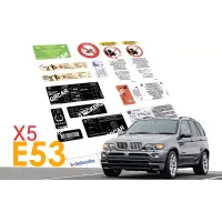 BMW X5 E53 DECALS STICKERS SET RESTORATION AUFKLEBER