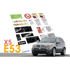 BMW X5 E53 DECALS STICKERS SET RESTORATION AUFKLEBER