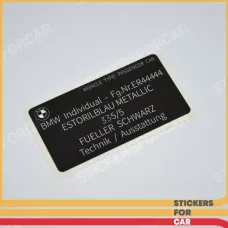 BMW Individual Label Sticker Decal - E36, E38, E39, E46, E53, Z1, Z3