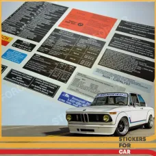 1976 BMW 2002 2002Tii USA Restoration Decals Stickers Set