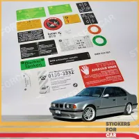 BMW E34 - 19 DECALS STICKERS SET RESTORATION AUFKLEBER