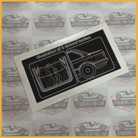 BMW Illustration of 3 stowed bodies Funny Sticker E30 