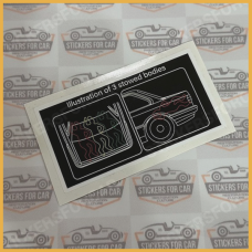 BMW Illustration of 3 stowed bodies Funny Sticker E30 