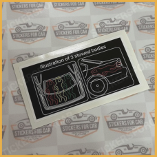 BMW Illustration of 3 stowed bodies Funny Sticker E38 