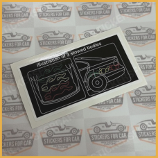 BMW Illustration of 3 stowed bodies Funny Sticker E39 