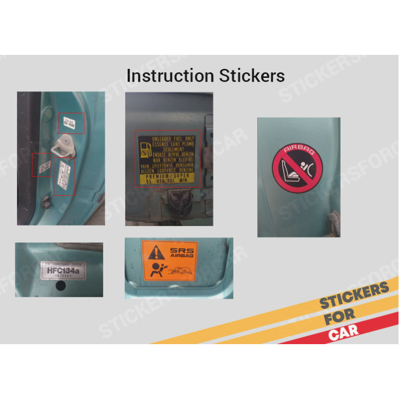 Honda Civic 1995 - 2000 Europe Decals Stickers Set 
