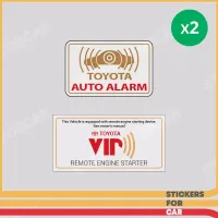Toyota Alarm Decals and Remote Engine Starter Inside Glass,Window Sticker