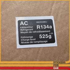Volkswagen Information Label A/c Car Sticker R134a - 1K0010328J