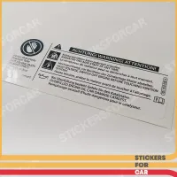 VW Sticker Overfilled Engine Oil Can Damage Catalyst - 701010002A