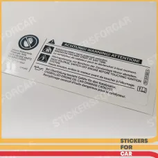 VW Sticker Overfilled Engine Oil Can Damage Catalyst - 701010002A