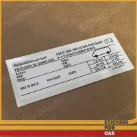 Volkswagen Tire Pressure Stickers 701010082P