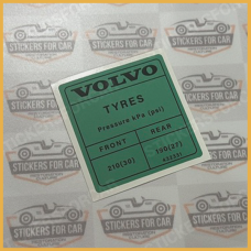 Tyre Pressure Label Green 432331