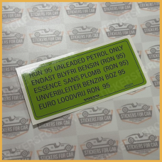 Unleaded Petrol Only Fuel Door Label 455271